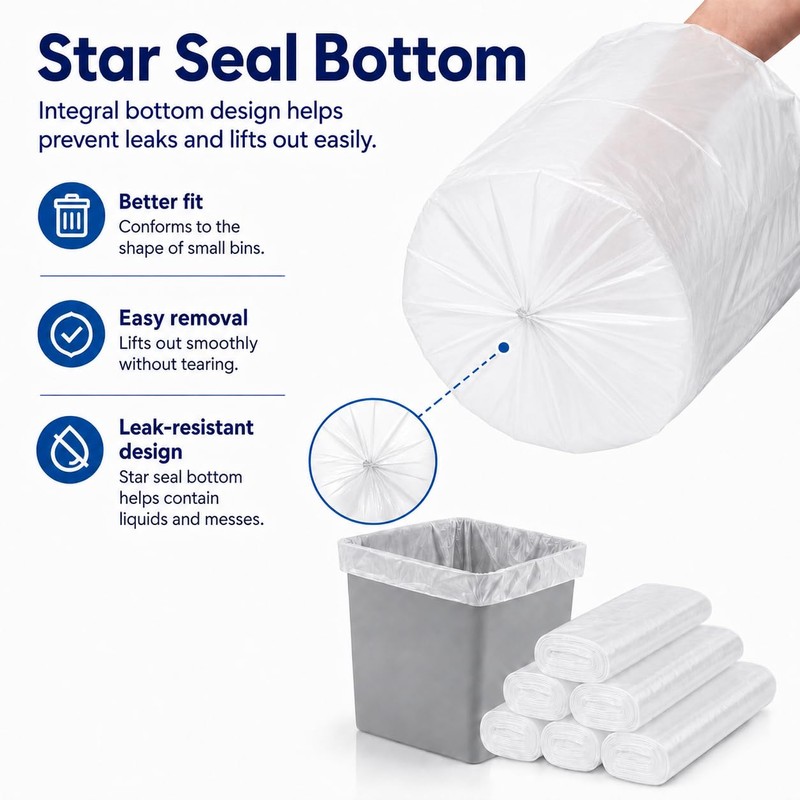 Teivio Small Trash Bags 3 Gallon 150 Counts 3 Gallon