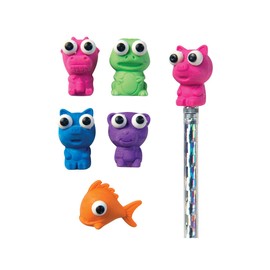 Raymond Geddes Here's Looking at You Eraser Pencil Toppers, Set of 50 (69005)