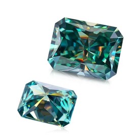 Moissanite Loose Stone Radiant Cut Lab Diamond VVS1 Clarity Simulated Diamond Loose Gemstones for Pendant Ring Stud Earring Jewelry Making with Certificate of Authenticity GRA, 2carat, Non-Precious Metal, moissanite