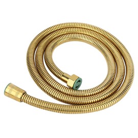 VIFERR Shower Hose G1/2 Inch Stainless Steel Shower Pipe Gold Double Buckle Shower Pipe for Home Hotel Bathroom
