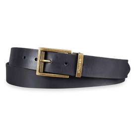 STILORD Leather Belt Men's Black for Business Casual Suit Jeans Men's Belt Universal Shortenable with Shabby Gift Box 34 mm Genuine Vintage Buffalo Leather, Antique Bronze I V Buckle