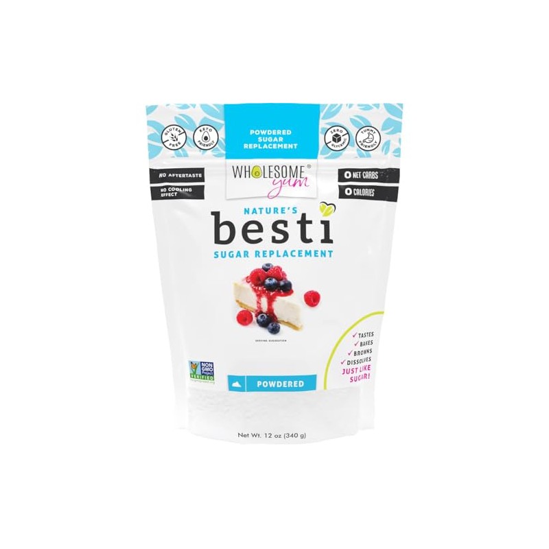 Besti Natural Powdered Sugar Substitute – Zero Calorie, Zero Carb,