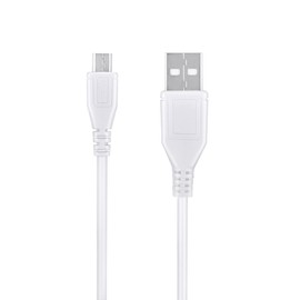Digipartspower 5ft White Micro USB Charger Cable for Cowin E7 Active Noise Cancelling Wireless Headphones