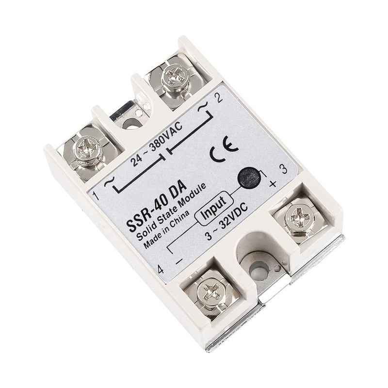 Diymore 2PCS Solid State Relay Module with Plastic Cover 40A