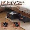 Eastherry Under Bed Storage Containers with Wheels, 9.5 inches Higher