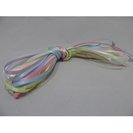 Light Unicorn Pastel Baby Colours 10 x 1metre x 3mm Satin Ribbon Assorted Bundle ONLY Double Sided 10 metres Decorative Cards Easter Christmas Thin 3 mm