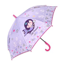 Milk&Moo Stitch Umbrella for Girls and Boys Umbrella, Toddler Umbrellas for Girls and Boy, Pongee Fabric, Lightweight, Wind Proof, Quick Dry, Safety Beads on the Edges, 33 Inch, 6-8 Years (Pink)