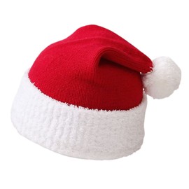 UTTPLL Baby Santa Hat Knitted Unisex Christmas Hat Toddler Newborn Infant Winter Xmas Hats Slouchy Red Baby Beanie 3-12 Months
