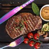 vilihkc 20 piece Unique Pattern Design Silverware Set, Stainless Steel