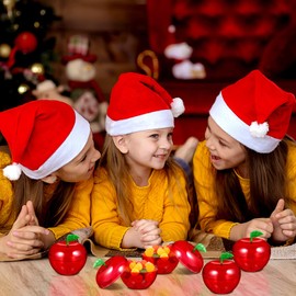 Apple Containers Snow White Decorations: 12PCS Plastic Cookie Jars Red Apple Container Candy Boxes Apples Decorative Fillable Ornaments for Gift Party Favor Classroom Teacher Supplies