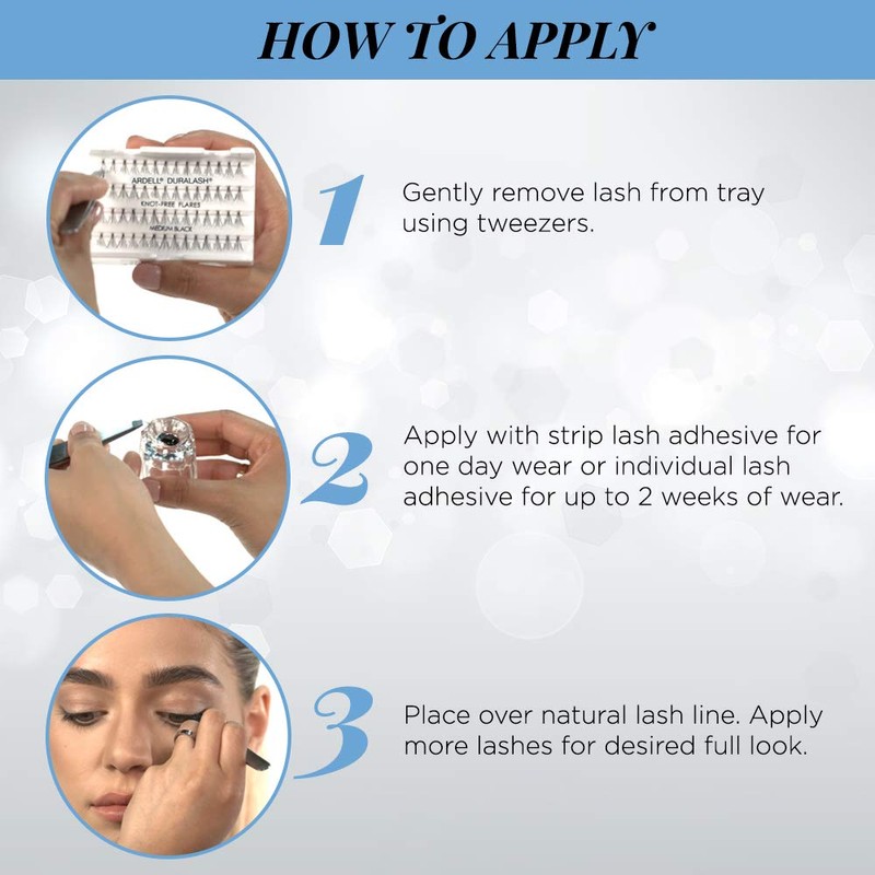 Ardell False Eyelashes Long Black, DIY Lash Clusters, Eyelash Extension