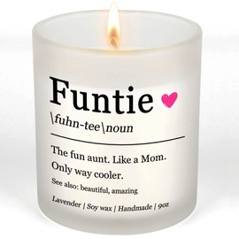 Aunt Gifts, Aunt Gifts for Mothers Day, Auntie Gift Ideas from Niece, Auntie Birthday Present from Niece, Nephew - Lavender Scented Candle 9Oz
