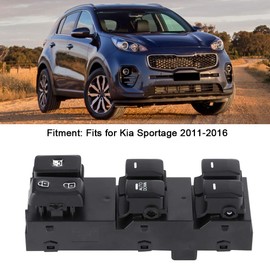 Interruptor de ventana, Fydun botón de interruptor de ventana de encendido delantero izquierdo 16Pin 93570-3W000 Se adapta para Kia Sportage 2011-2016