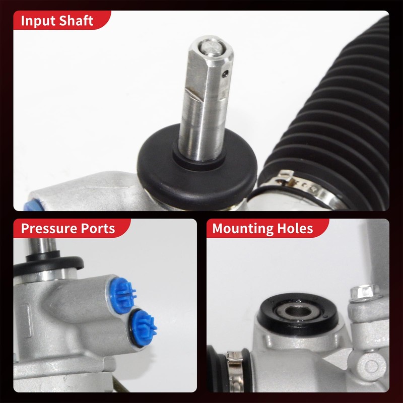 PHOBOOS Hydraulic Power Steering Rack and Pinion Assembly Compatible with