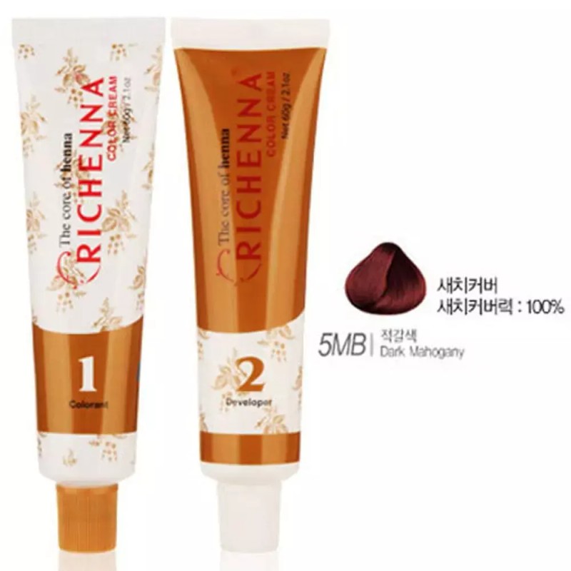 부드러운향 헤어 헤나추출물 염색약 5MB 적갈색 Gentle Scent Hair Henna