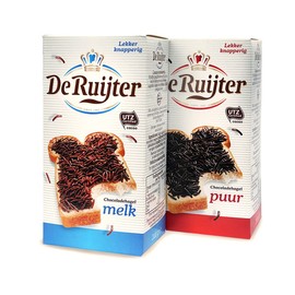 Chocolate sprinkles - Milk & Dark - pack of 2 premium chocolate jimmies - ChocoladeHagel. Total: 14.1 oz / 400 g. Delicious Dutch Hagelslag