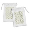 Ambesonne Lemons Fabric Pouch Set of 2, Summer Style Fresh