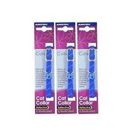 (3 Pack) Ancol - Reflective Softweave Cat Collar Blue