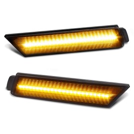 RUXIFEY Luces LED de marcador lateral ahumadas para parachoques delantero, reflectores compatibles con Chevy Camaro ámbar 2010 a 2015, paquete de 2