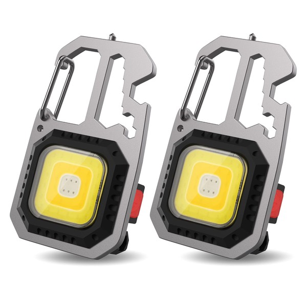 T-SUN Tragbare Mini LED Arbeitsleuchte Schlüsselanhänger Taschenlampe 7 Modi 800