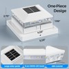 Solar Post Cap Lights, 6500K Cool White IP65 Waterproof Solar