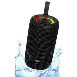 DYNASTY PROAUDIO SB-101 Bluetooth 5.3 IPX7 Waterproof Outdoor Speaker with 25W Ultra-Loud Bass Stereo Sound, RGB Lights, TWS Dual Speakers Pairing, Supports USB Drive/AUX/TF-Card (Black)