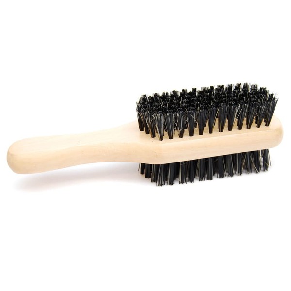 Bristle Hair Brush - Double Sided Soft and Hard Pocket Comb for Men Hair Brushes, Facial Beard Brush