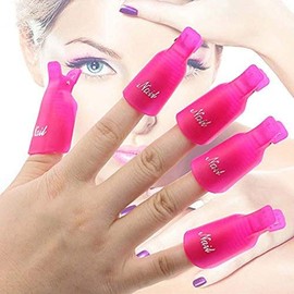 Heavy Duty 10Pcs Plastic Acrylic Nail Art Soak Off Clip Cap UV Gel Polish Remover Wrap Nail