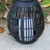 Solar Garden Lantern LED Outdoor Solar Lantern Waterproof Decorative Rattan