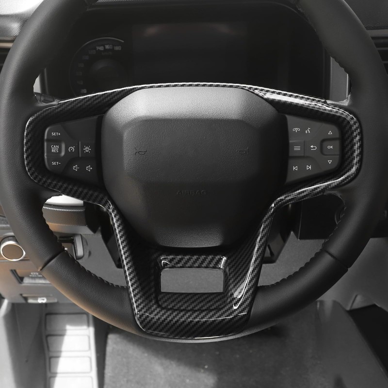 Jeliker for Bronco Steering Wheel Panel Trim Carbon Fiber for
