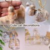 6pcs Keychain Cat Fur Storage Bottle Cat Hair Keychain, Transparent