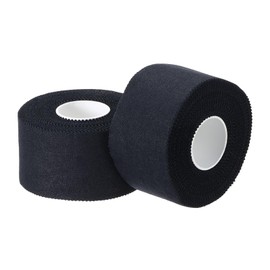 YELARXI Athletic Sports Tape, Athletic Tape Strong Adhesive Easy Tear with Serrated Edges - Fitting for (Athletes/Sport Trainer/Gymnastics/Boxing) 1.5 in x 30 Ft, 2 Rolls, Black