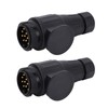 2PCS 13 Pin Euro Plug Waterproof Plastic Copper Injection Molded