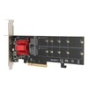 Dual M.2 PCIe NVMe Adapter with PCIe Bifurcation Function SSD