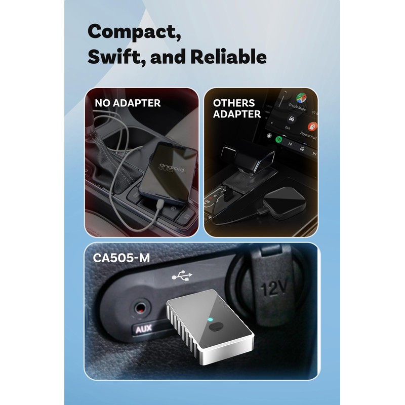 Smart World Micro CP-AA 2-in-1 Wireless CarPlay & Wireless Android