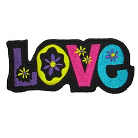 Love, Embroidered Hippie Iron on Patches