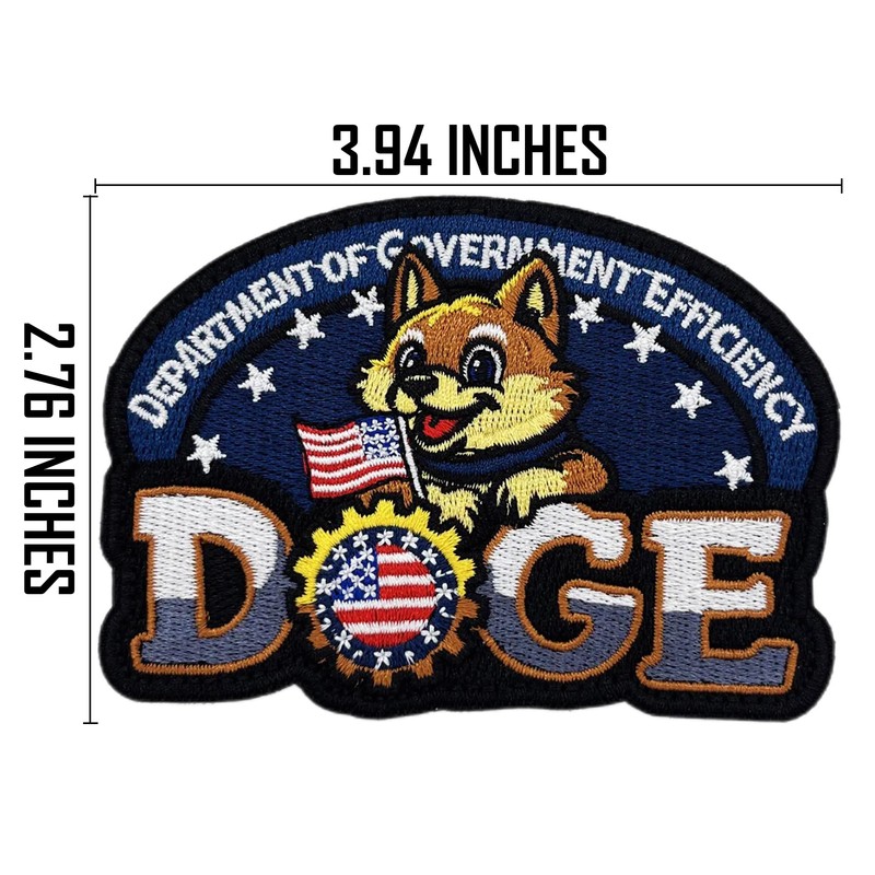 Tavashome Funny Humor Cute USA Doge Meme Embroidered Patches, Hook