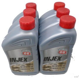 Phillips 66 Injex TC-W3 2-cycle Oil 6-Quarts for Outdoor Power 1074704