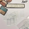 1/2"x1" Rectangles Clear Flat Glass (.5 x 1 inch) |