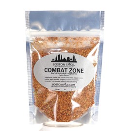 Boston Spice Combat Zone Handmade Gourmet Seasoning Blend Steak Beef Pork Poultry Vegetables Dry Rub Grill Chicken Wings Turkey Smoker Baked Rubs Grilled BBQ Barbecue Saute Smoked 1/2 Cup 87g