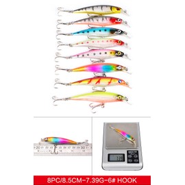 CHAWHO Wobbler Artificial Bait Set 43 Pieces - Fishing Lure Set Lifelike Artificial Fishing Bait for Predatory Fish Fishing for Pike Zander Carp Perch Trout Cod Fishing Accessories