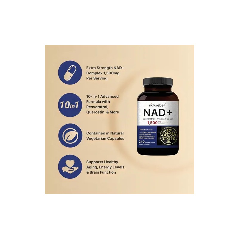 Nad Complex 1500 Mg + Resveratrol + Acido Hialuronico 240cps