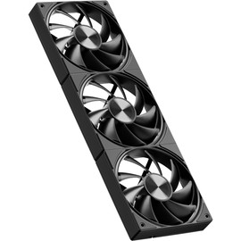 upHere U3K3 PC Case Fan, 14.2 inches (360 mm), Connected Type, PC Cooling Fan, 4 Pins, Compatible with Daisy Chain, Silent, PWM 600-1650 RPM, DC12V, CPU Fan, 4.7 inches (120 mm), Black