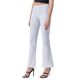 Cello Jeans Women's Mid Rise Comfort Stretch Pull On Flare Jeggings (US, Alpha, X-Large, Regular, Regular, White)