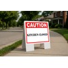 Kitchen Closed Caution Folding Coroplast A-Frame Double-Sided 23in x23in