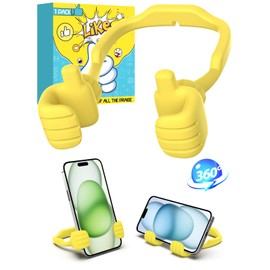 CALDEVER Cell Phone Holder Thumbs Up Lazy Phone Stand Stocking Stuffers for Adults Teens Boys Girls Kids Women Phone Stand for Desk for Men Who Have Everything White Elephant Gifts for Adults