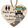 Thank You School Bus Driver Heart Plaque - Gift from