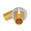 Uenede 2PCS Solid Brass 90 Elbow Barb Bulkhead Fitting 1/2"OD