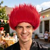 Short Red Wig Men Spiky Headband Light Red Cosplay Wigs