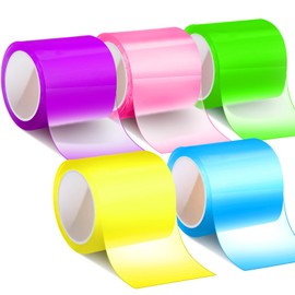 HyDren 5 Pcs Nano Tapes, Multicolor Nanotape Bubble Kit 49.2ftx1.97 in Elastic No Heating Required for Beginners Children Adult Kids DIY Colorful Double Sided Tape for Crafts Balloon(Bright Color)